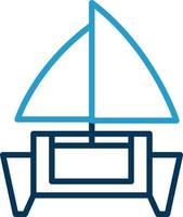 Catamaran Vector Icon Design