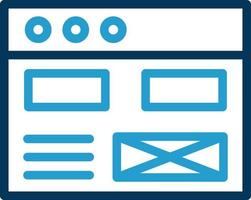 Wireframe Vector Icon Design