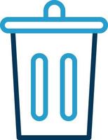 Trash Bin Vector Icon Design