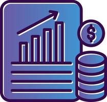 Financial Database Vector Icon Design