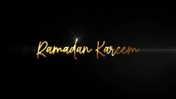 Ramdan kareem animiert Text Wunsch. eid Feier. Logo Einleitung, Ramadan kareem eid Mubarak Muslim eid Ramdan. Animation zum Ramadan eid oder islamisch Neu Jahr. video