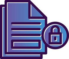 Document Locked Vector Icon Design