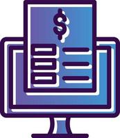 Online Invoice Vector Icon Design