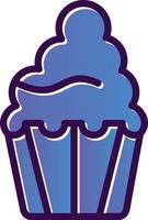 diseño de icono de vector de cupcake