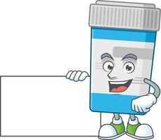 Medical bottle Cartoon character vector