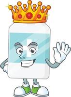 Supplement bottle Cartoon character vector