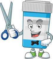 Medical bottle Cartoon character vector