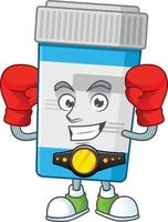 Medical bottle Cartoon character vector