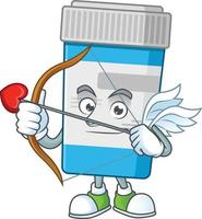 Medical bottle Cartoon character vector