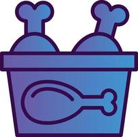 Chicken Bucket Vector Icon Design