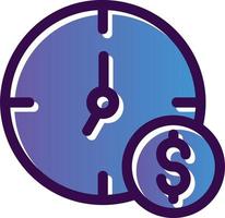 el tiempo es dinero vector icono de diseño