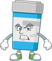 Medical bottle Cartoon character vector