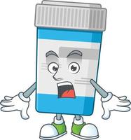 Medical bottle Cartoon character vector