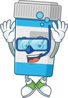 Medical bottle Cartoon character vector