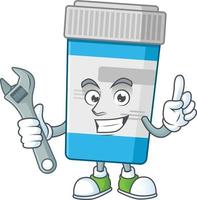 Medical bottle Cartoon character vector