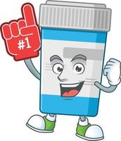 Medical bottle Cartoon character vector