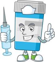 Medical bottle Cartoon character vector