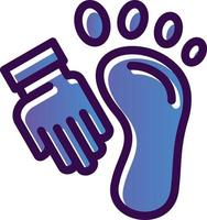 Foot Massage Vector Icon Design