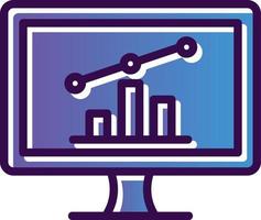 diseño de icono de vector de mercado de valores en línea