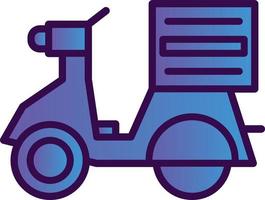 Delivery Bike Vector Icon Design