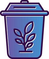 diseño de icono de vector de basura de planta