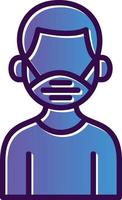 Man Wearing Mask Vector Icon Design