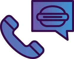 Order Food on Call Vector Icon Design