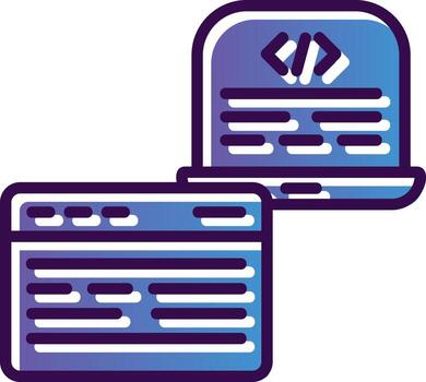 diseño de icono de vector de desarrollo frontend