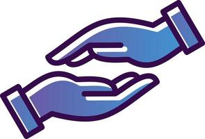 Helping Hand Vector Icon Design