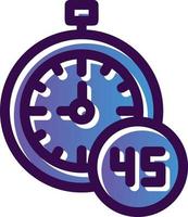 45 minutos diseño de icono de vector