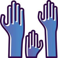 Hands Up Vector Icon Design