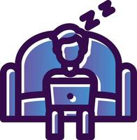 Lazy Work Vector Icon Design