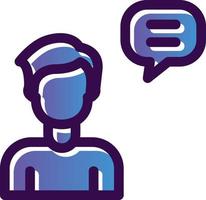 Person Chatting Vector Icon Design