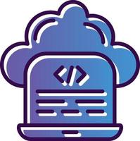 Cloud Coding Vector Icon Design