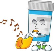 Medical bottle Cartoon character vector