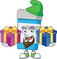 Medical bottle Cartoon character vector