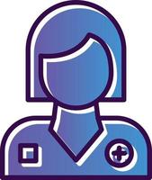 Female Patient Vector Icon Design