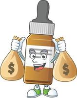 Liquid bottle Cartoon character vector