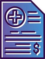 Medical Bill Vector Icon Design