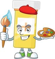 Medicine bottle Cartoon character vector