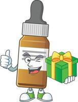 Liquid bottle Cartoon character vector