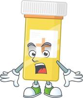 Medicine bottle Cartoon character vector