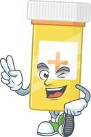 Medicine bottle Cartoon character vector