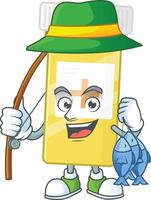 Medicine bottle Cartoon character vector