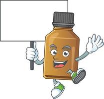 Syrup cure bottle Cartoon character vector