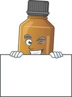 Syrup cure bottle Cartoon character vector