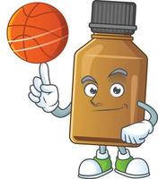 Syrup cure bottle Cartoon character vector