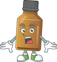 Syrup cure bottle Cartoon character vector