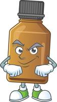 Syrup cure bottle Cartoon character vector