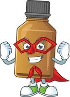 Syrup cure bottle Cartoon character vector